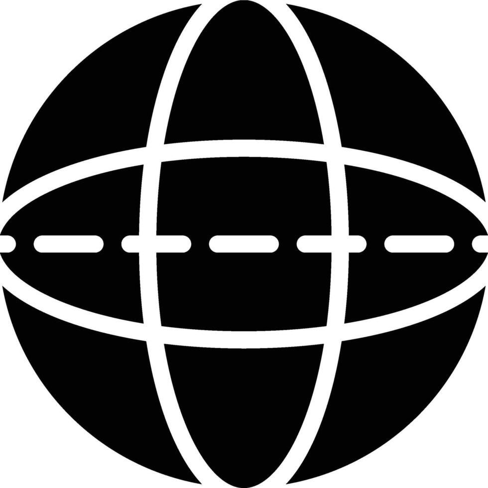Equator, Latitude, Earth Glyph Solid Icon vector