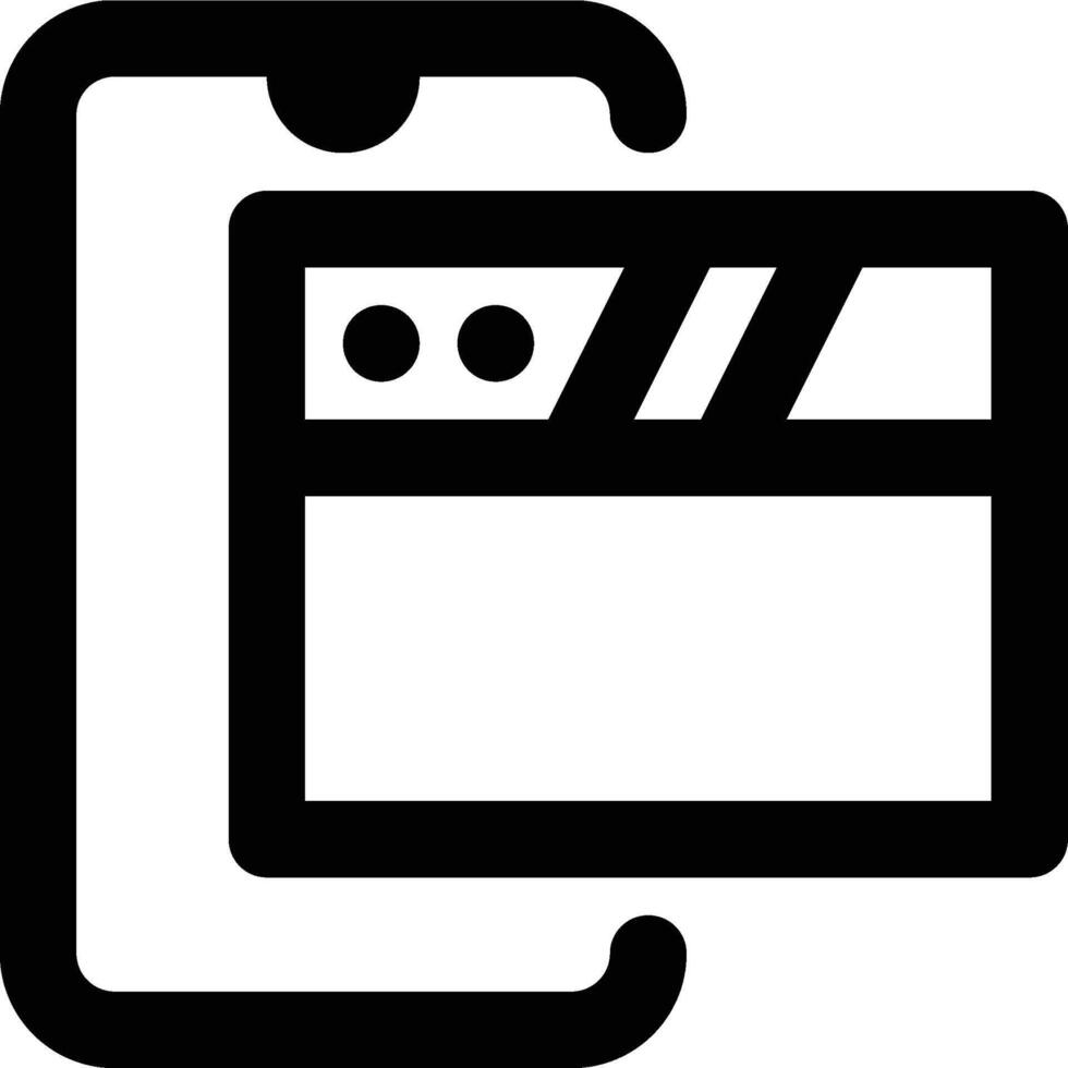 Mobile Web, Mobile Website, Web Outline Icon vector