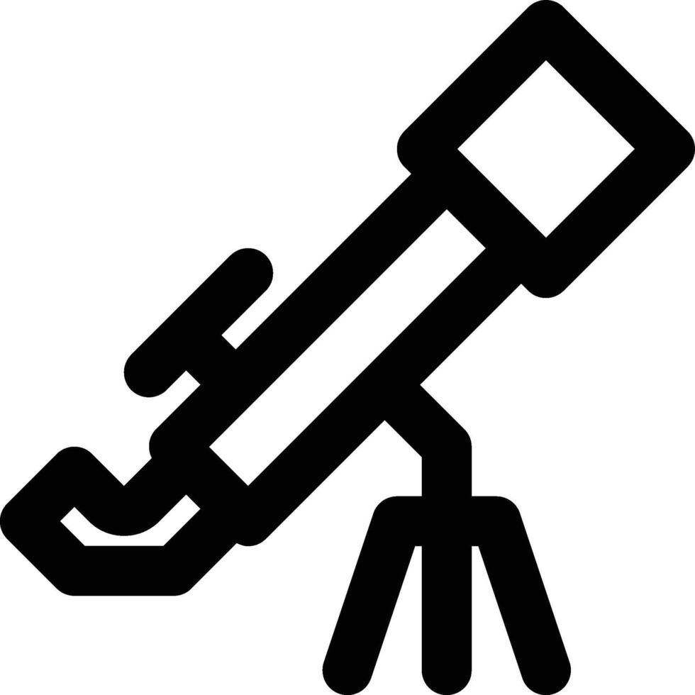 Telescope, Spyglass, Binoculars Outline Icon vector