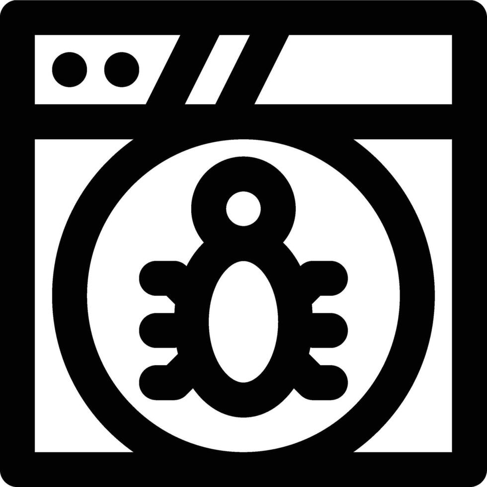 Debugging, Bug, Website Outline Icon vector