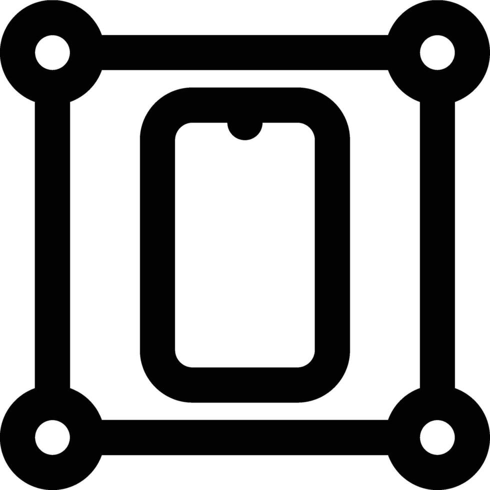Framework, Ide, Mobile App Outline Icon vector