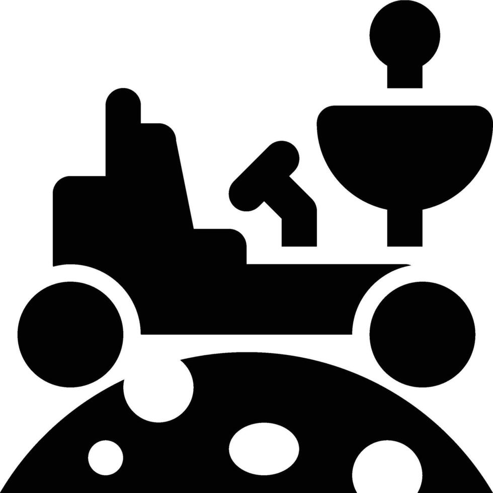Moon Rover, Space Explorer, Space Exploration Glyph Solid Icon vector