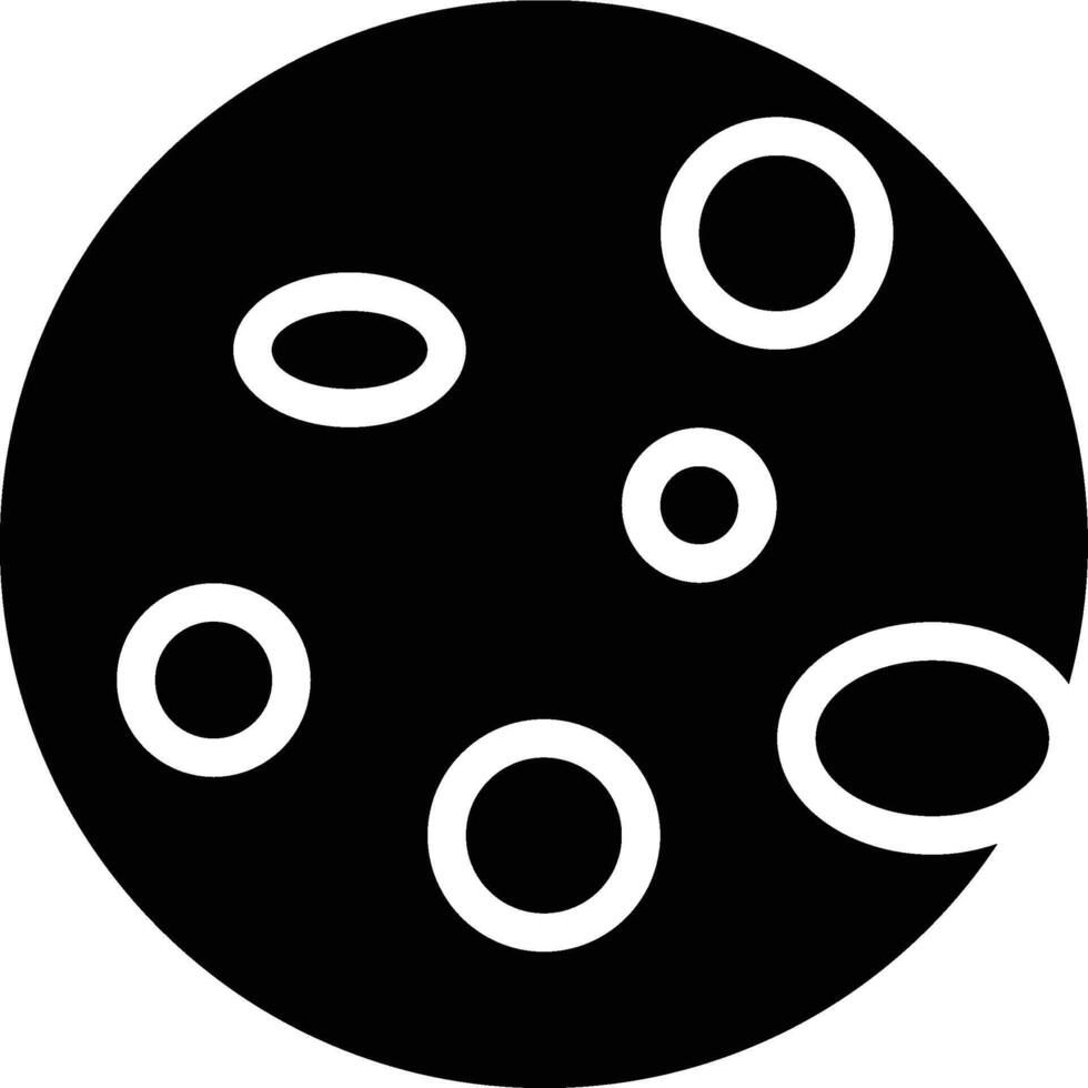 Moon, Lunar, Full Moon Glyph Solid Icon vector