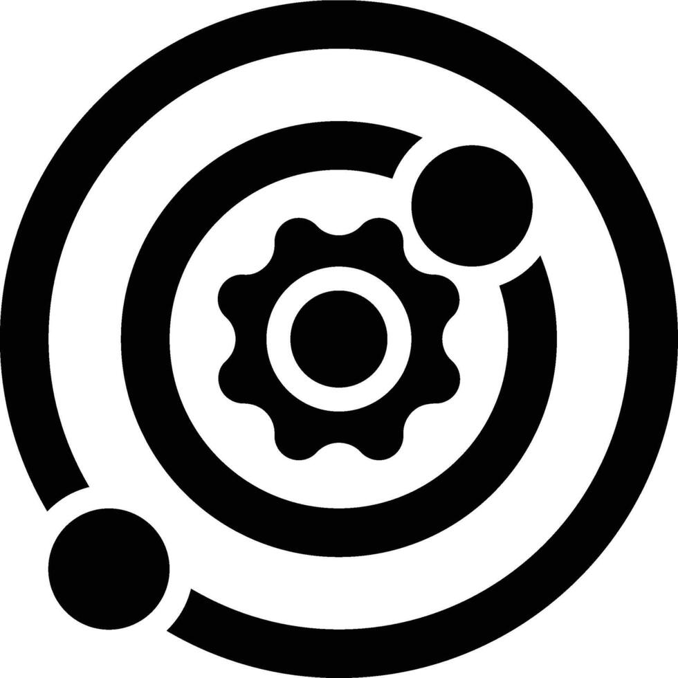 Solar System, Star, Universe Glyph Solid Icon vector