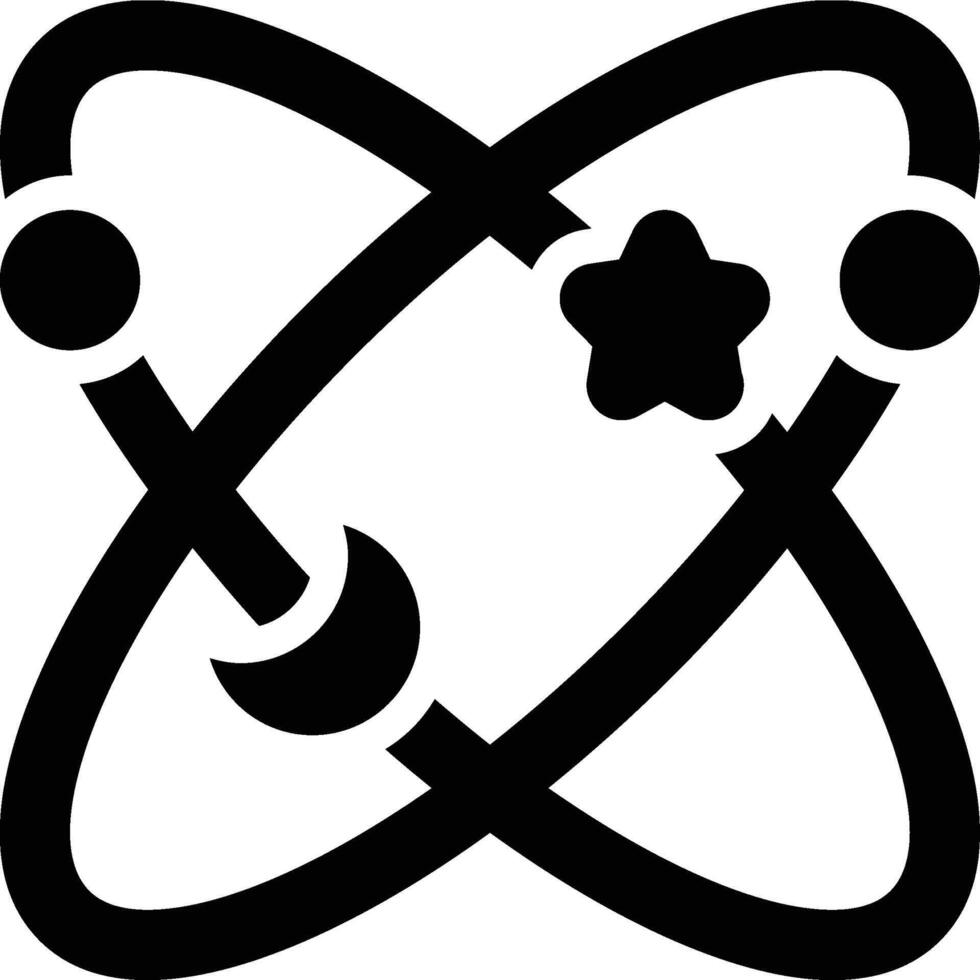 Astrophysics, Astrochemistry, Astronomy Glyph Solid Icon vector