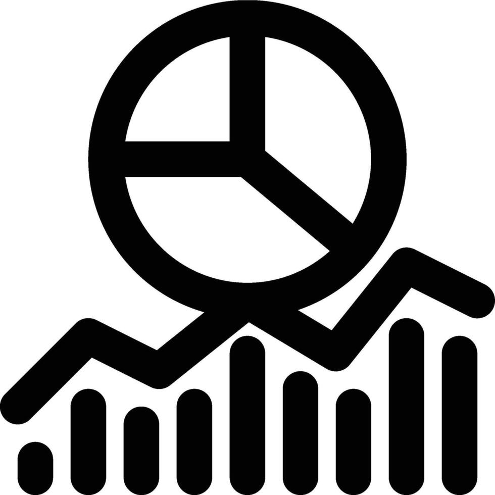 Market Share, Market Sharing, Percentage Outline Icon vector