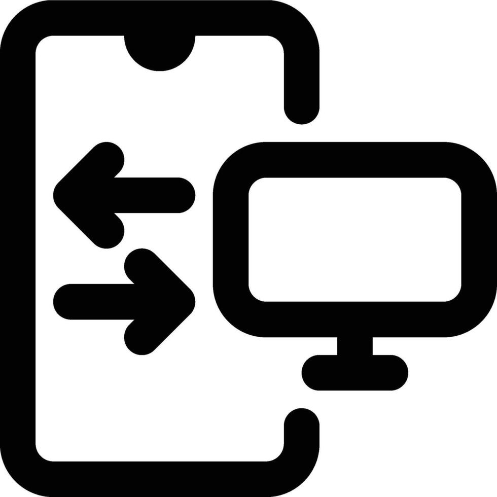 Sideload, Sideloading, Device Transfer Outline Icon vector