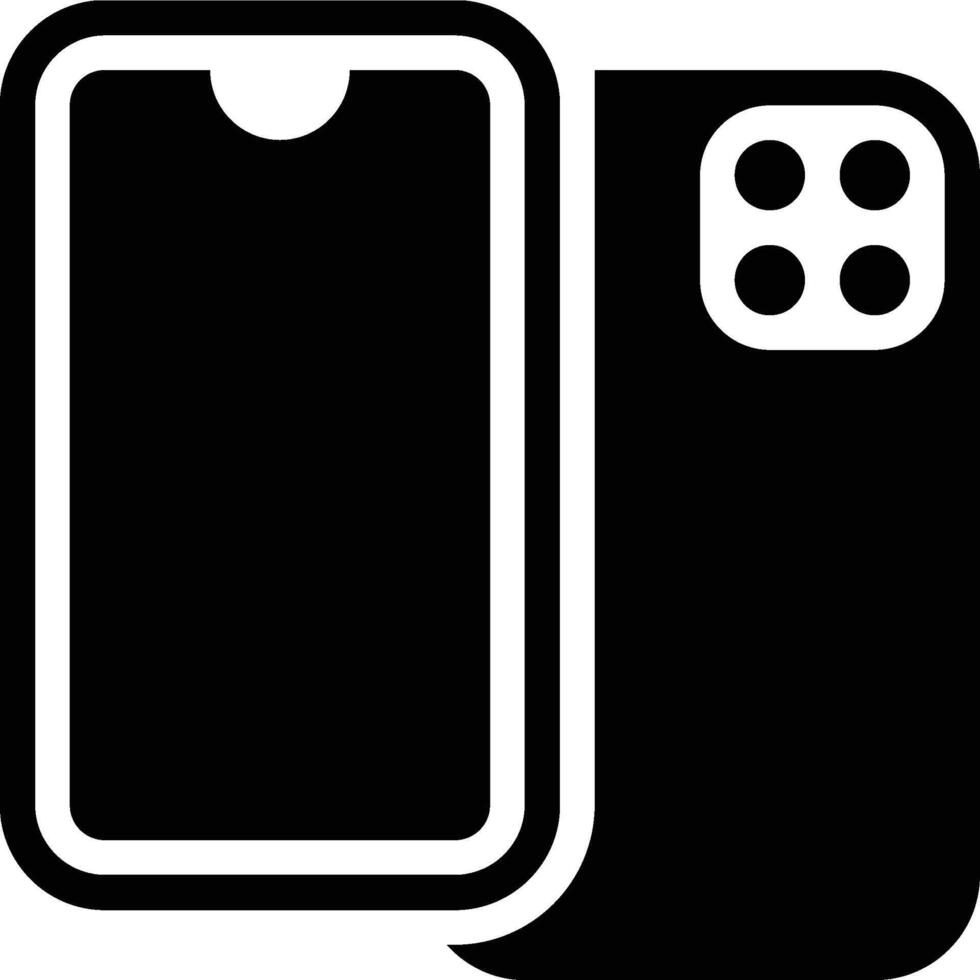 Smartphone, Mobile, Phone Glyph Solid Icon vector