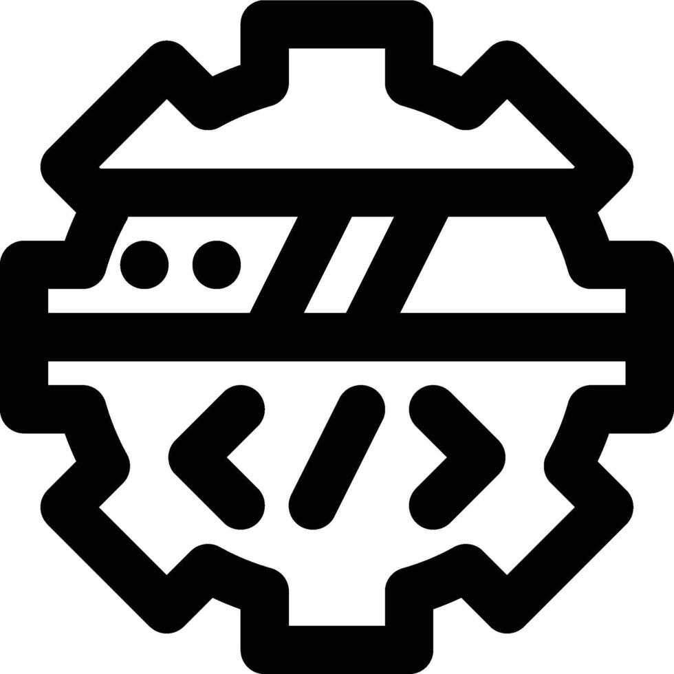 IDE, Integrated Development Outline Icon vector