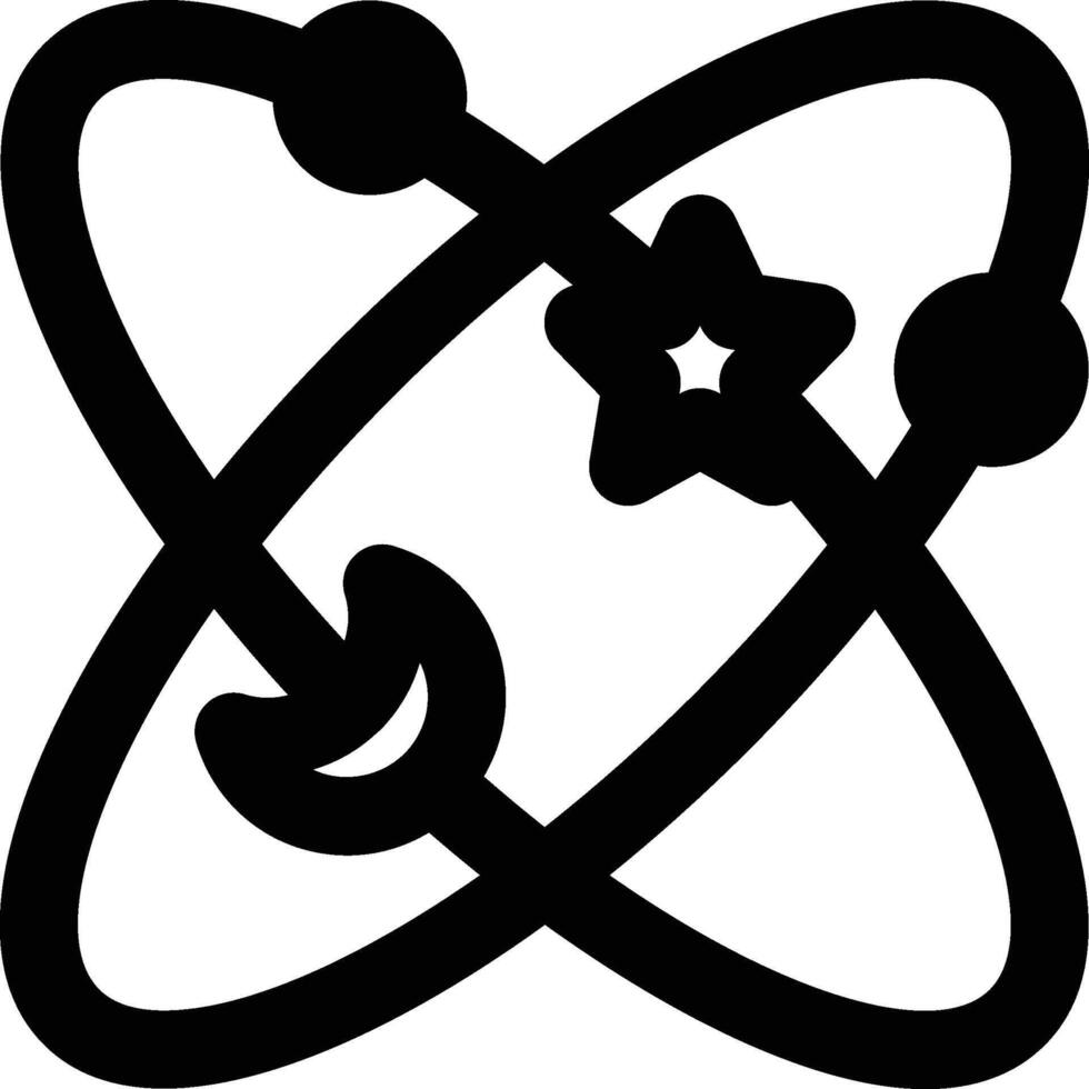 Astrophysics, Astrochemistry, Astronomy Outline Icon vector