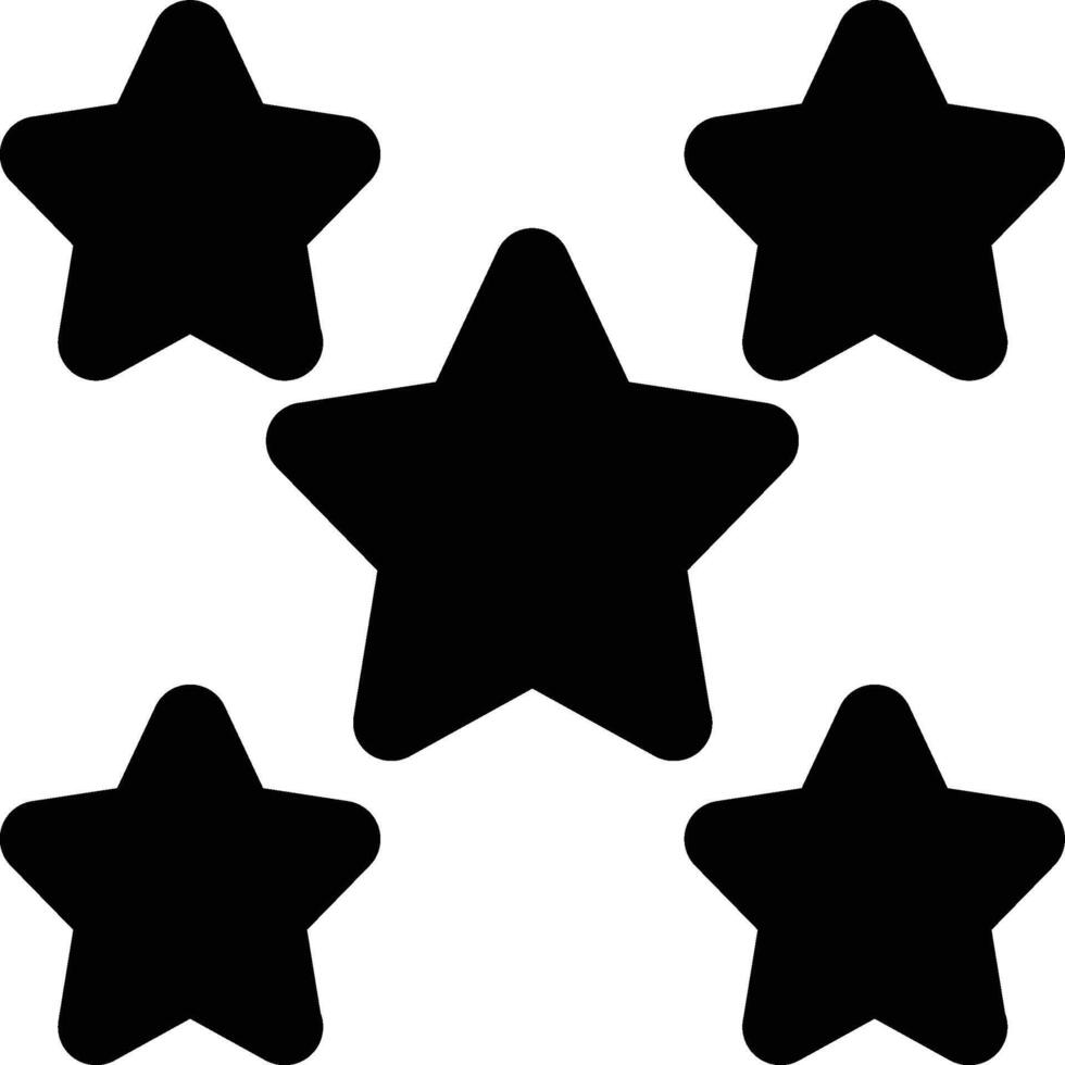 Star, Stars, Starry Glyph Solid Icon vector