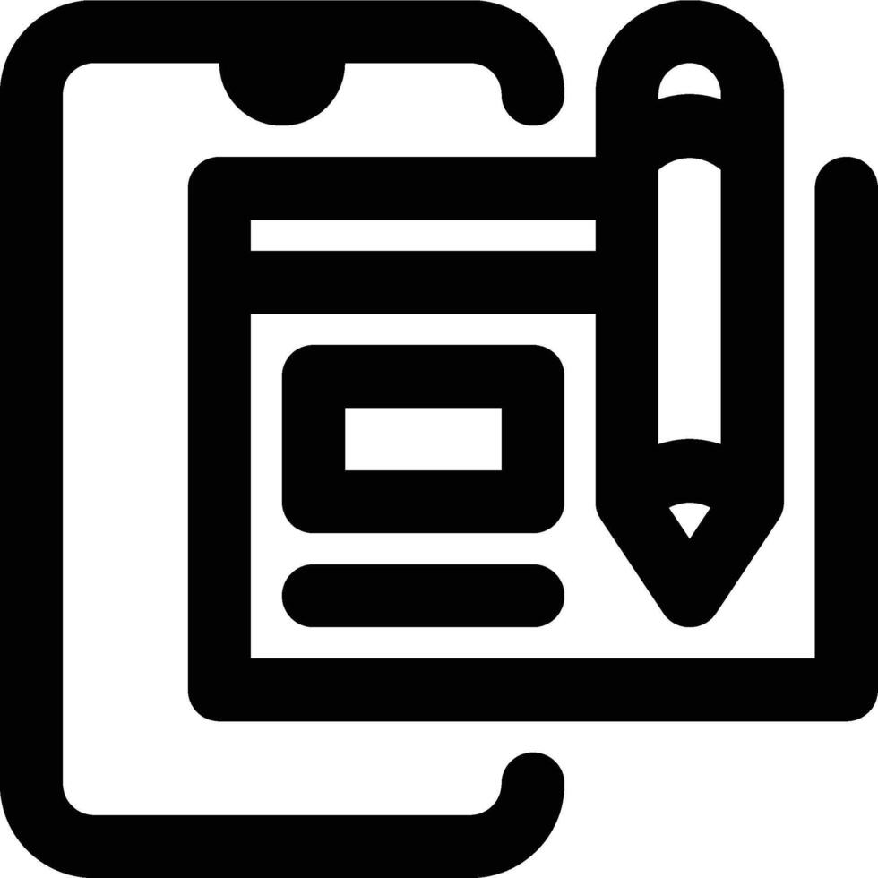 Mobile, Smartphone, Ui Design Outline Icon vector