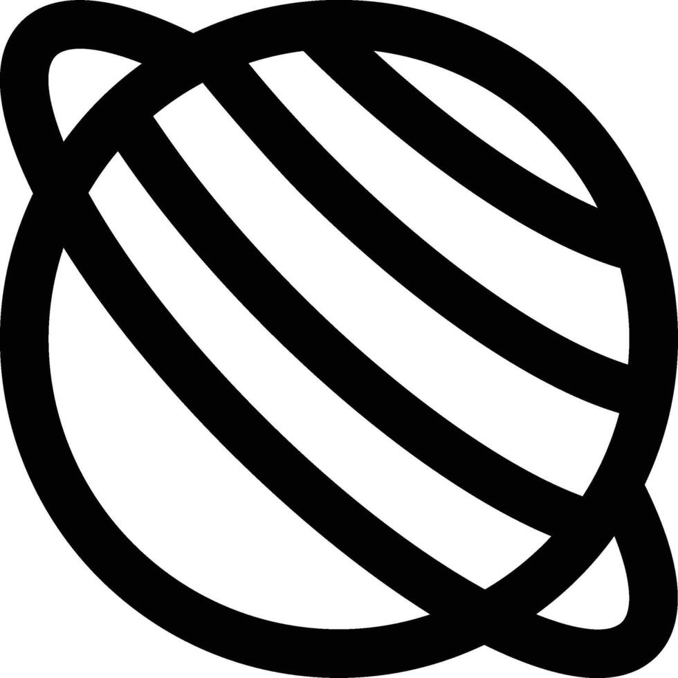 Saturn, Planet, Celestial Outline Icon vector