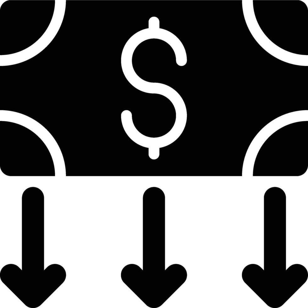 Inflation, Monetary Crisis, Economy Glyph Solid Icon vector