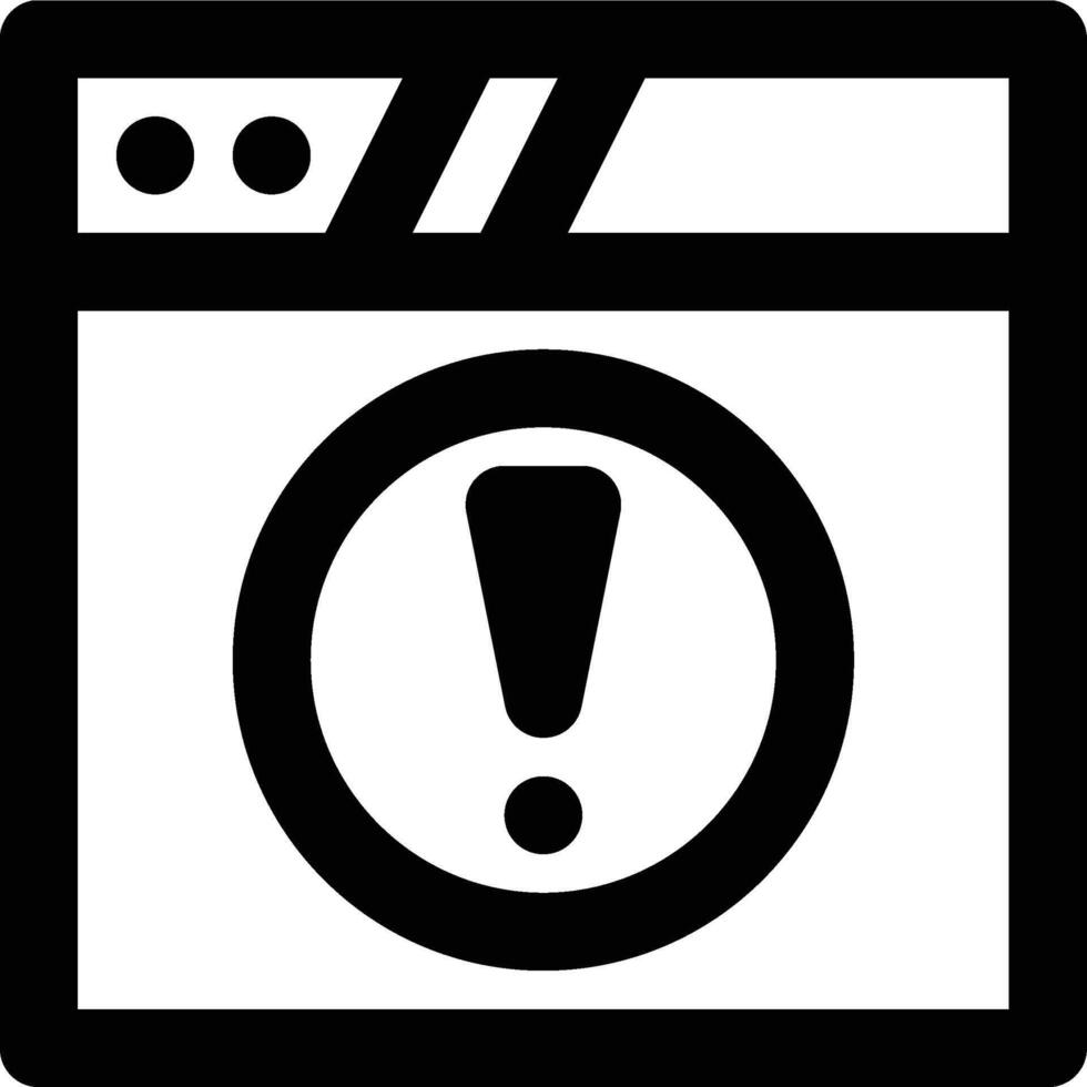 Error, Website Error, Web Outline Icon vector