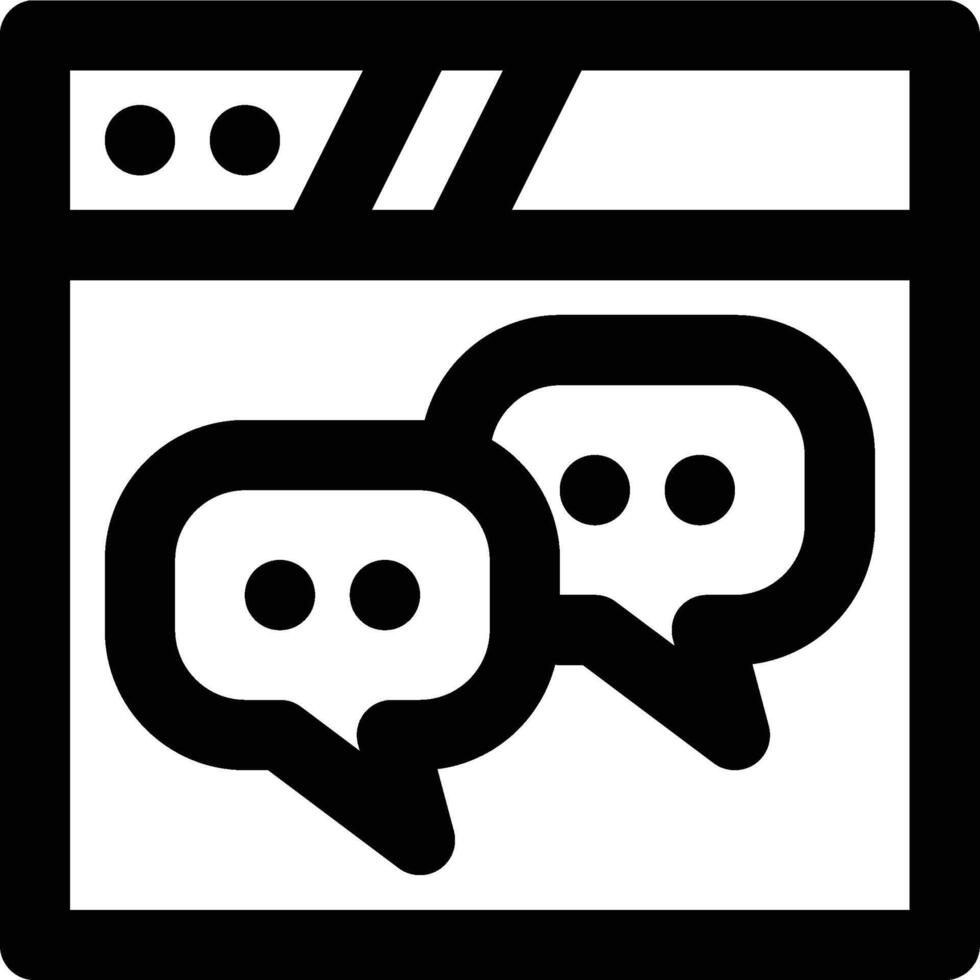 Forum, Online Forum, Web Outline Icon vector
