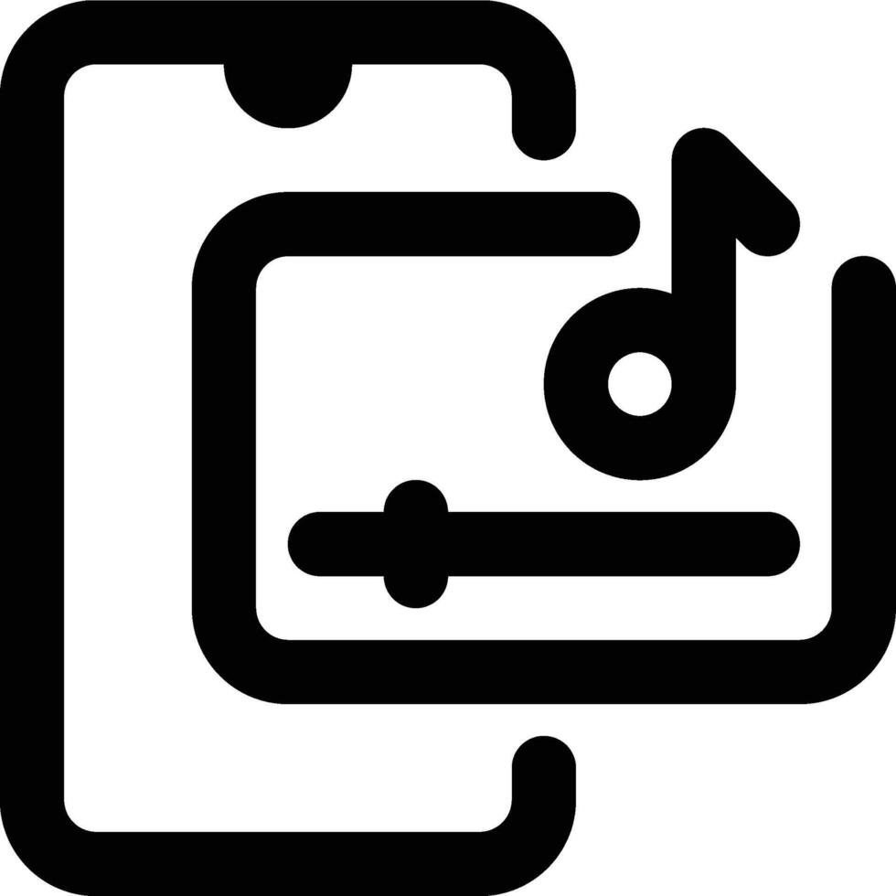 Music App, Entertainment App, Mobile App Outline Icon vector