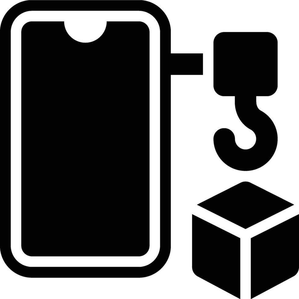 App Builder, Mobile App, Builder Glyph Solid Icon vector