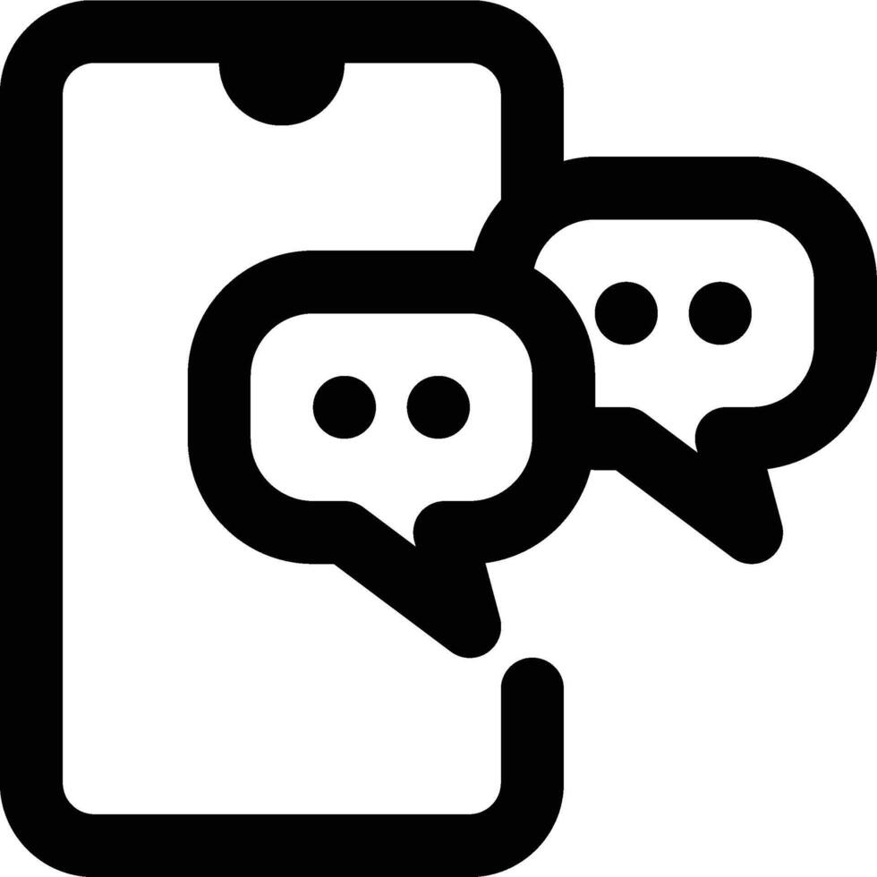 Chat App, Chatting App, Chat Outline Icon vector