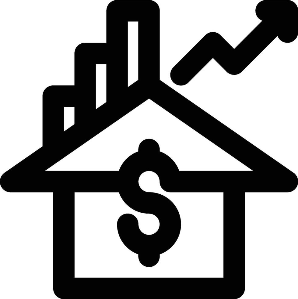 Real Estate, Economics, Cost Outline Icon vector