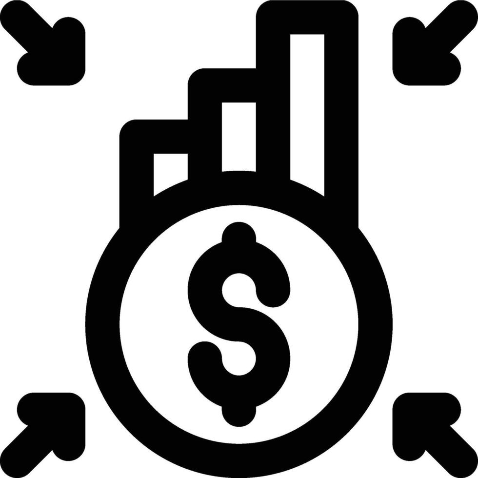Centralized, Centralization, Economics Outline Icon vector