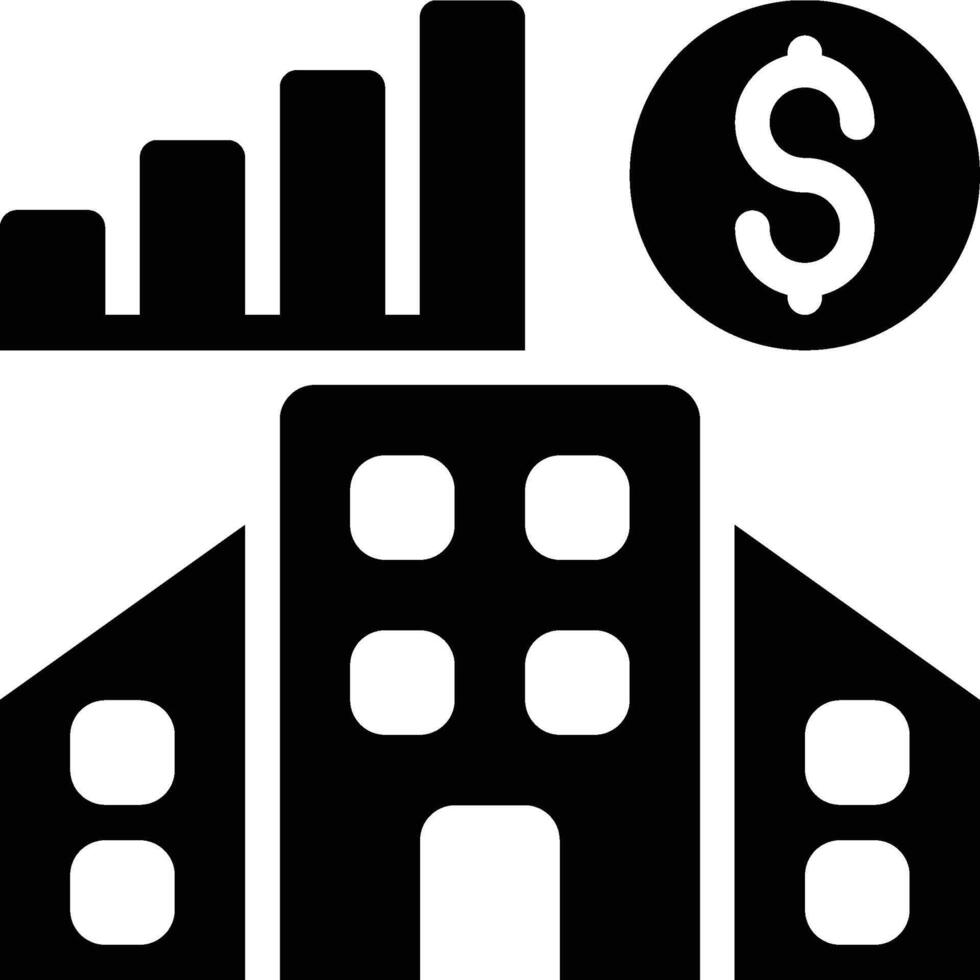 Corporate Economy, Economics, Company Glyph Solid Icon vector