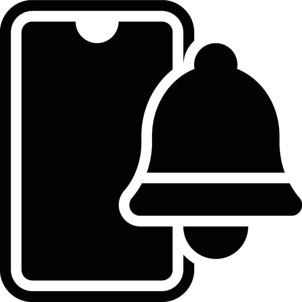 Notifications, Mobile Notification, Smartphone Notification Glyph Solid Icon vector