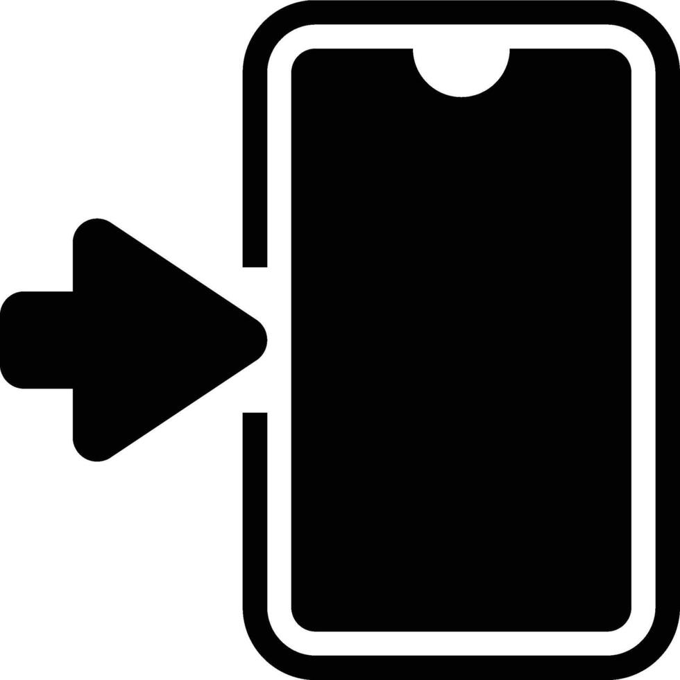 Login, Entry, Sign In Glyph Solid Icon vector