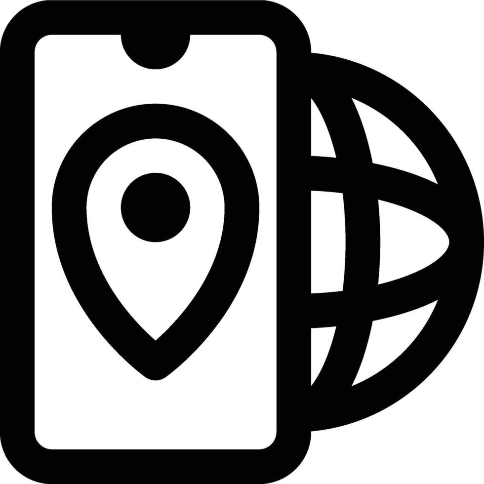 Ip Address, Location, Gps Outline Icon vector