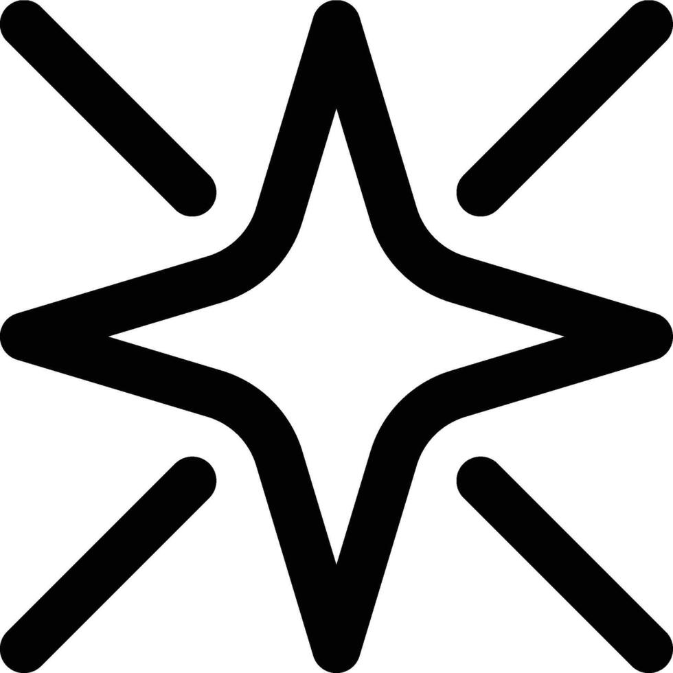 Supernova, Big Bang, Explosion Outline Icon vector