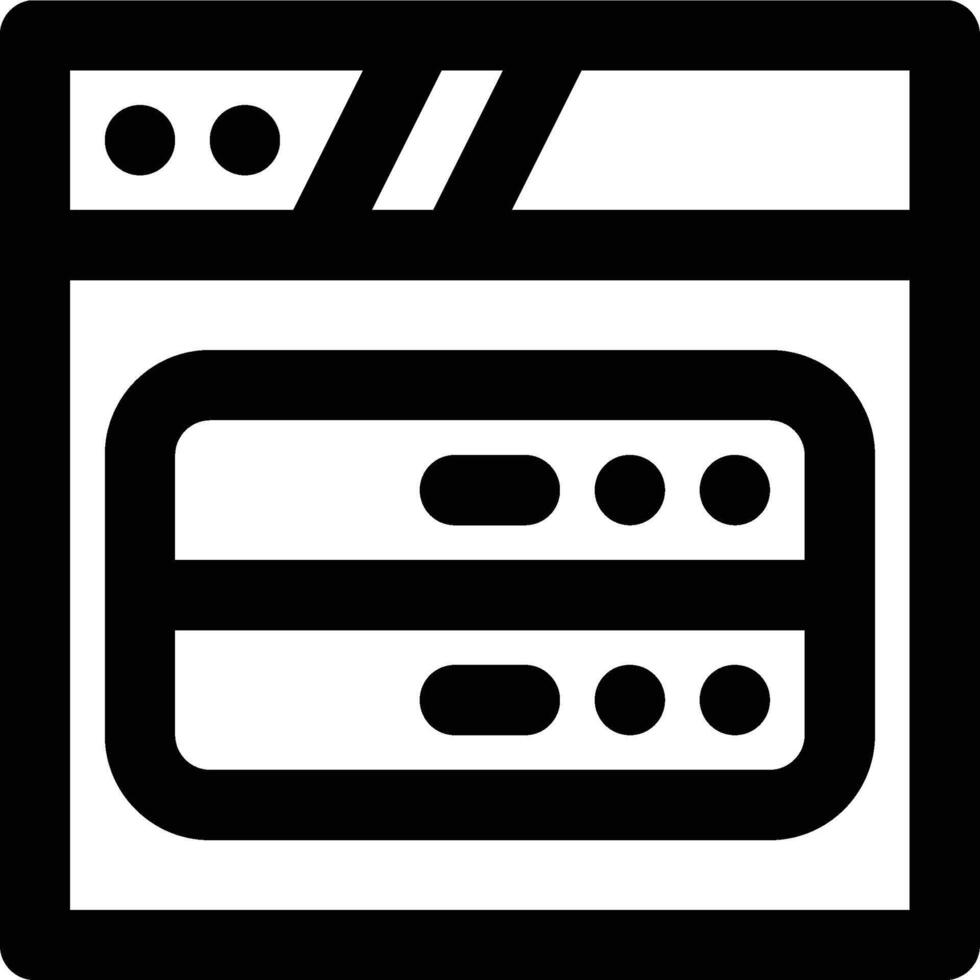 Web Server, Hosting, Server Outline Icon vector