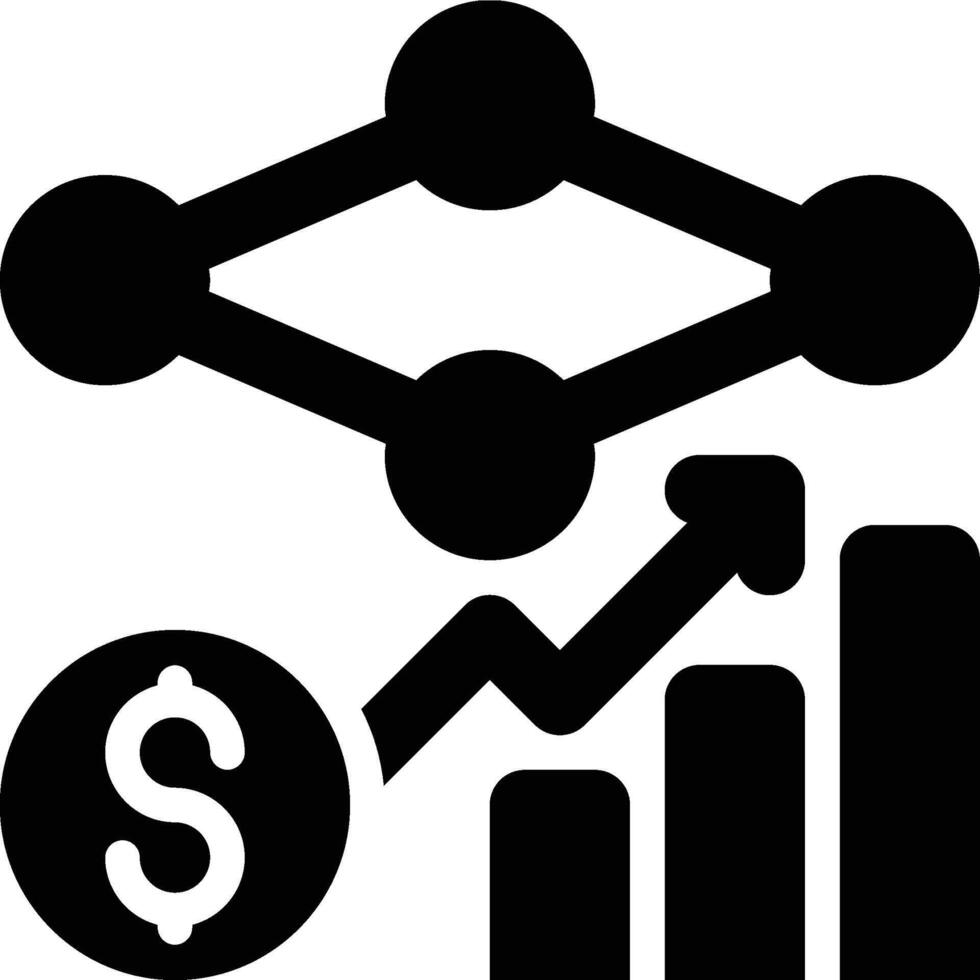 Economic Modeling, Economic Process, Economics Glyph Solid Icon vector