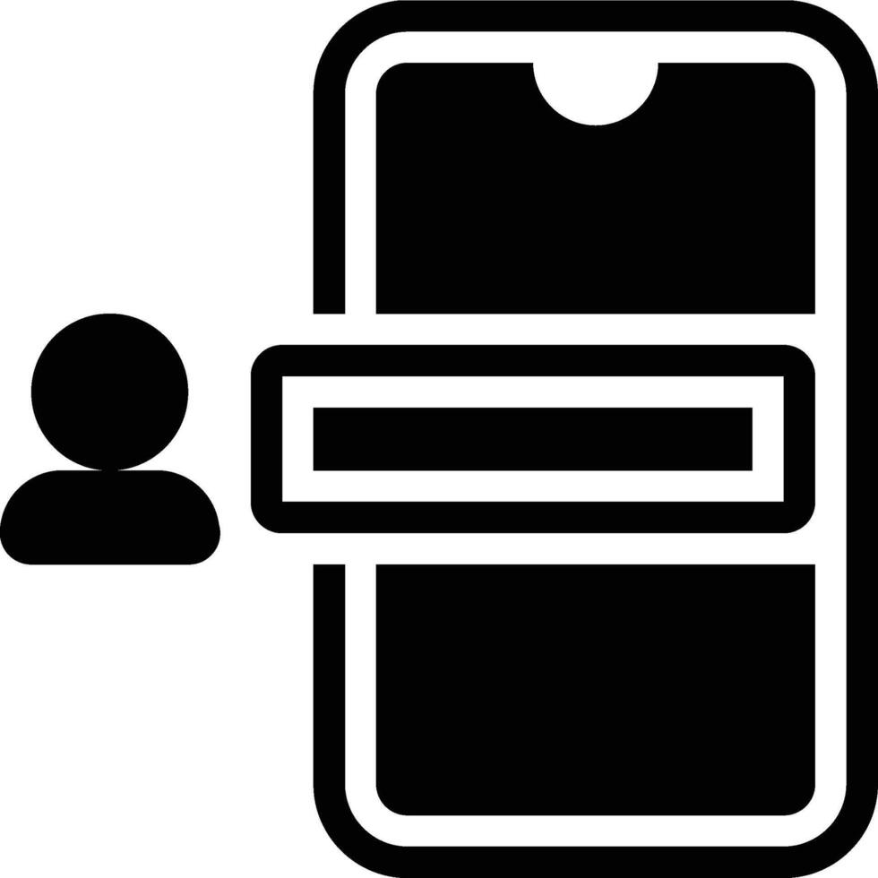 Membership, Login, Register Glyph Solid Icon vector
