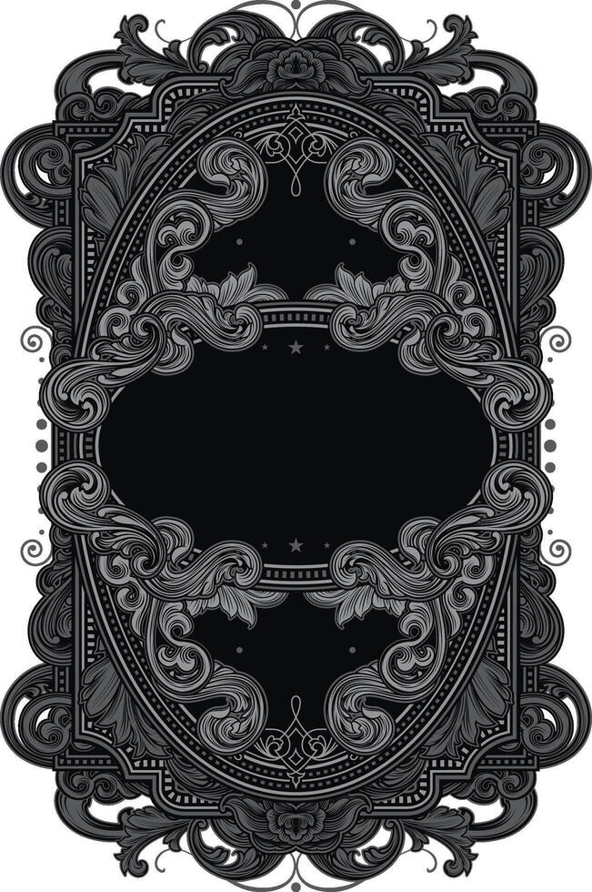 frame ornament victorian style vector