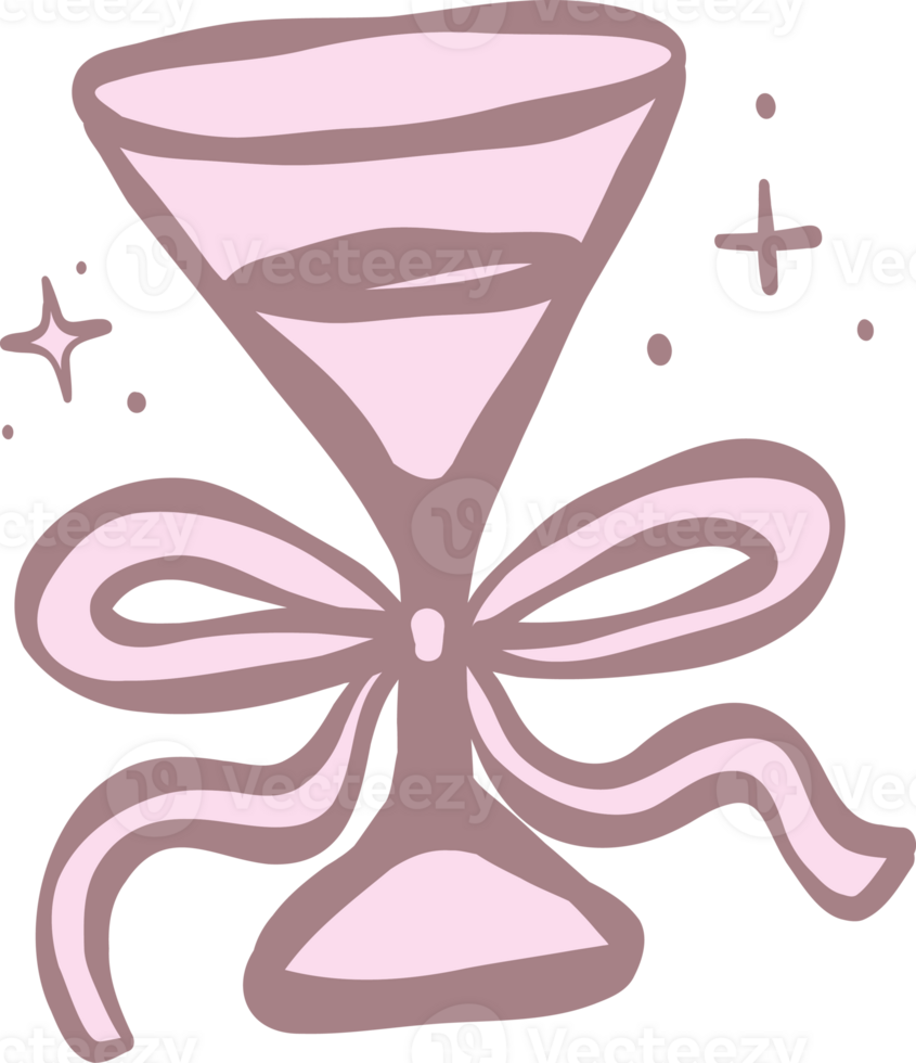 Coquette vintage pink wine glass png