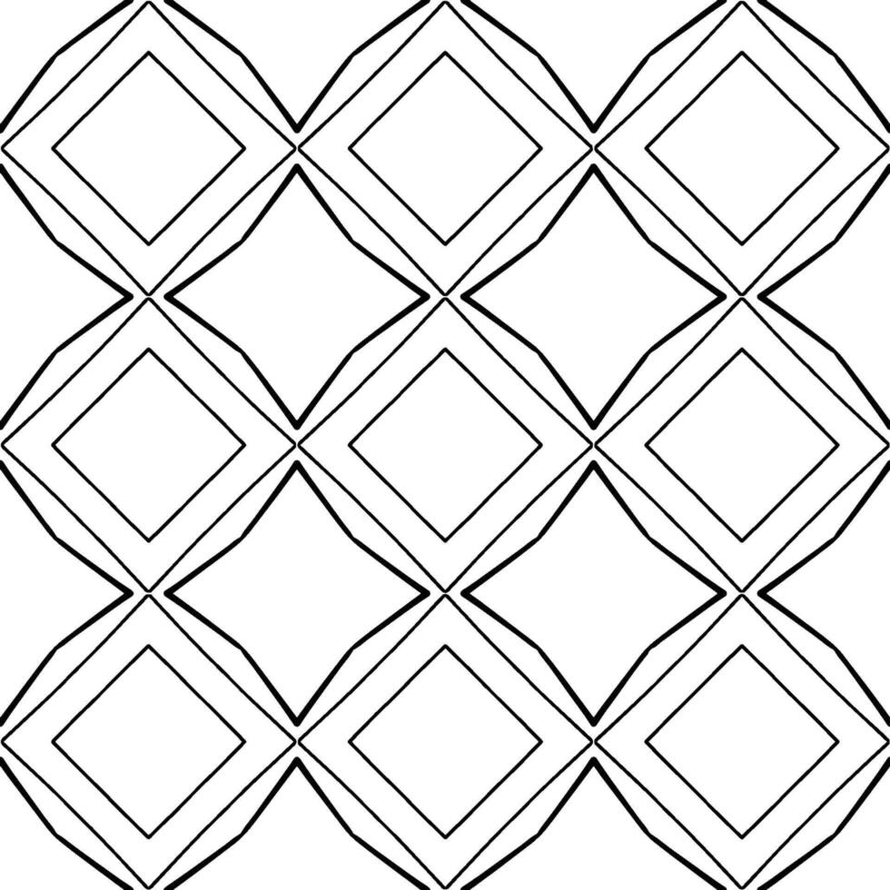 A black and white geometric pattern coloring page vector