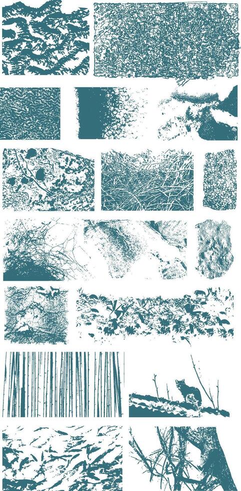 A set of brushes and textures for use in illustration vector