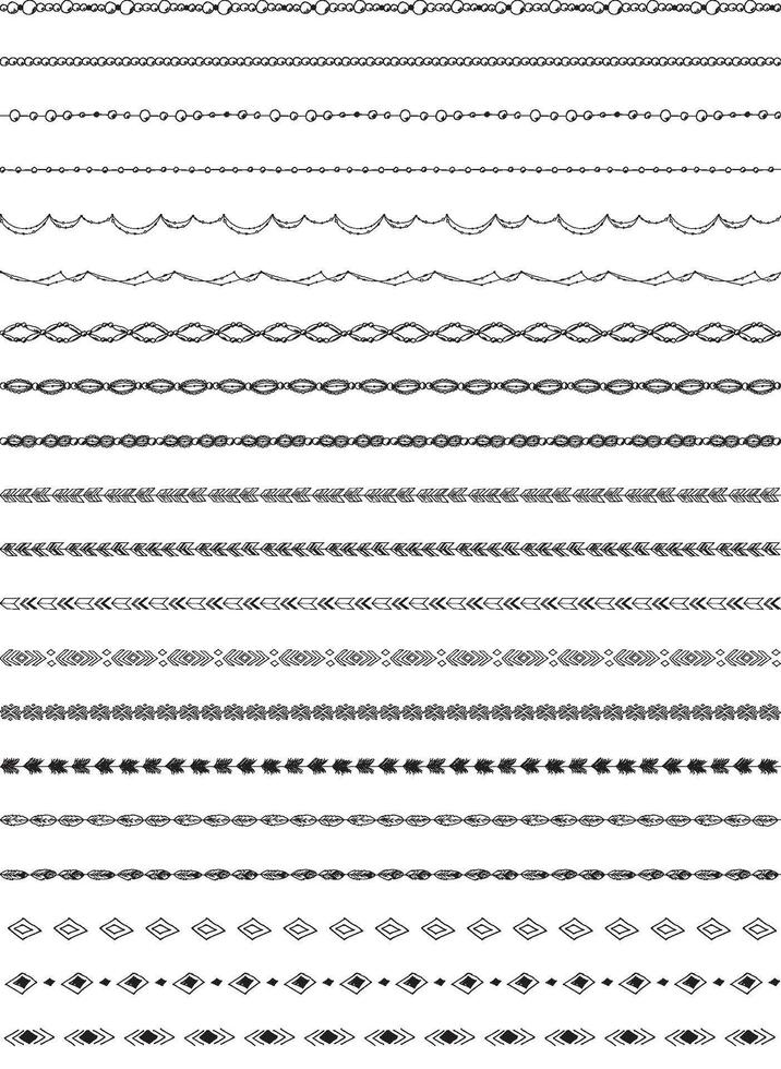A set of different lines and lines for a design vector