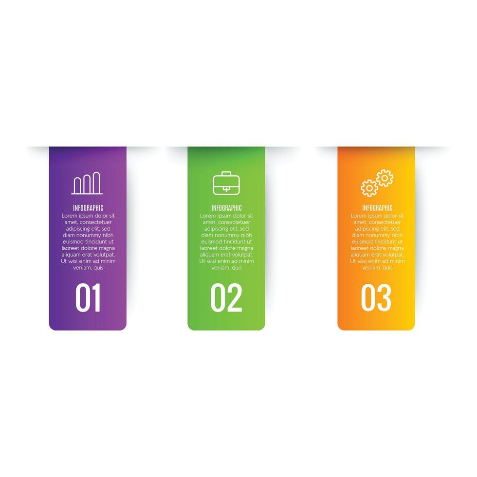 Modern creative business 3 step concept editable infographic template design vector