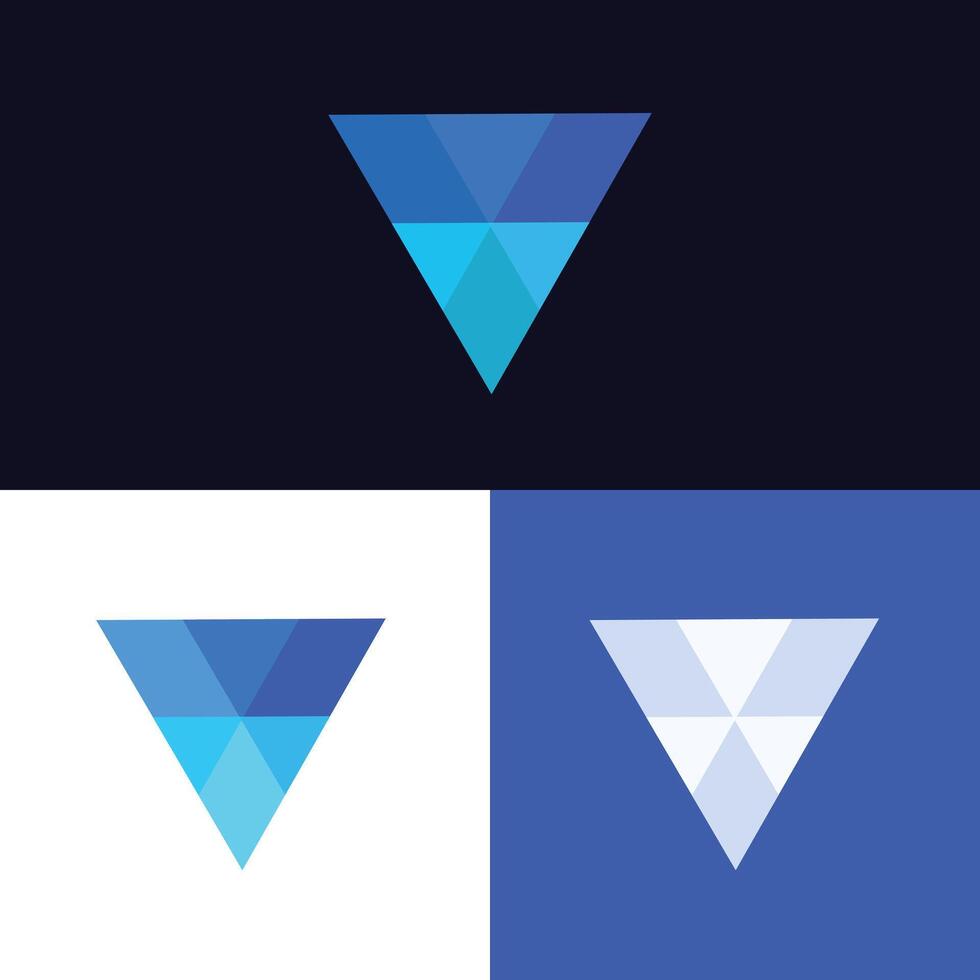 Minimalist letter V logo design modern and creative vector
