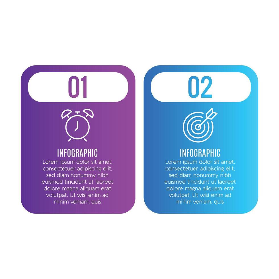Modern 2 step creative business growth concept infographic editable design vector