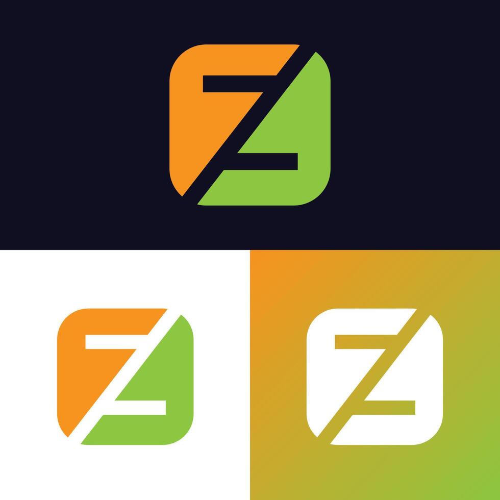 Modern Z icon logo design professional minimalist and creative company growth vector