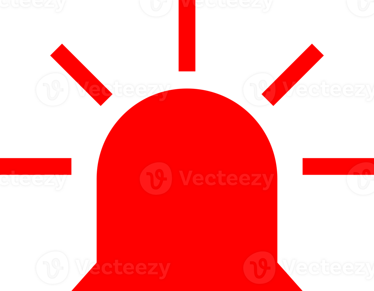 Red alarm siren emergency light png