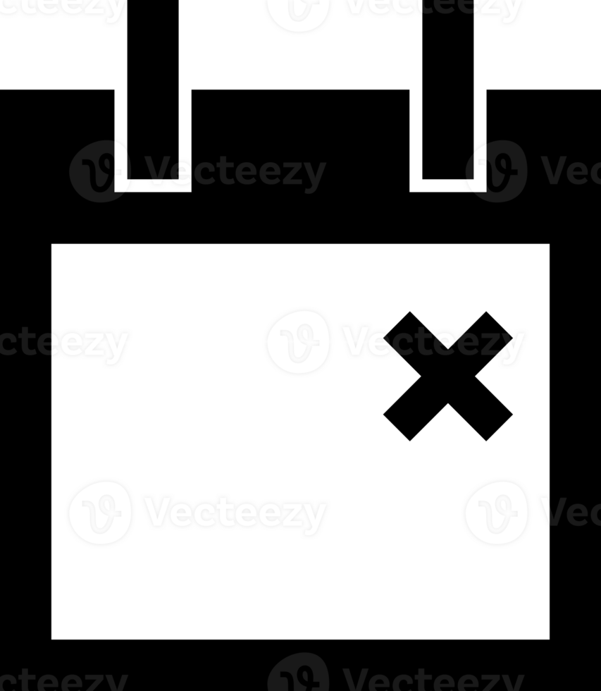 Black calender sign png
