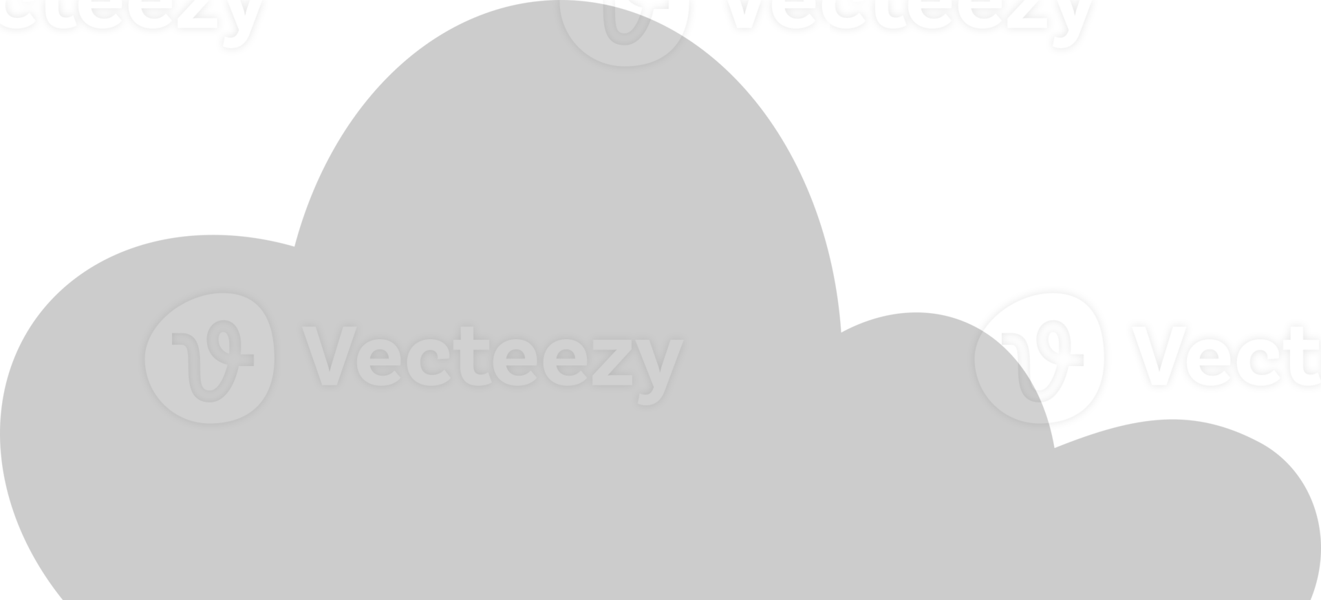 Gray cloud sky icon doodle png