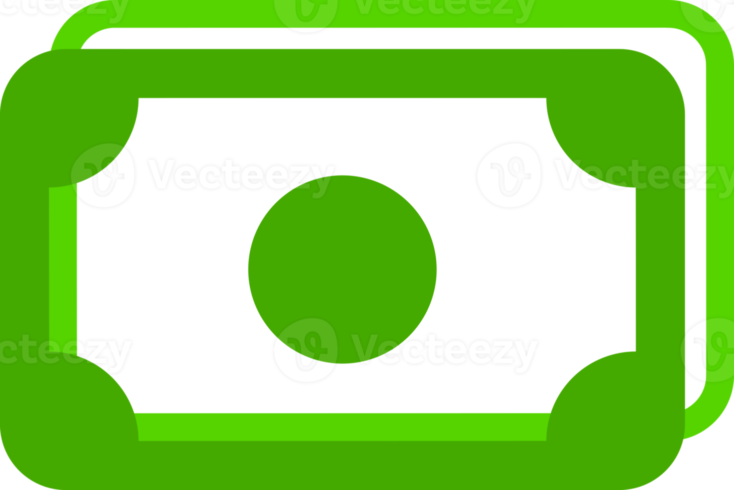 Green bill banknote money finance investment icon png