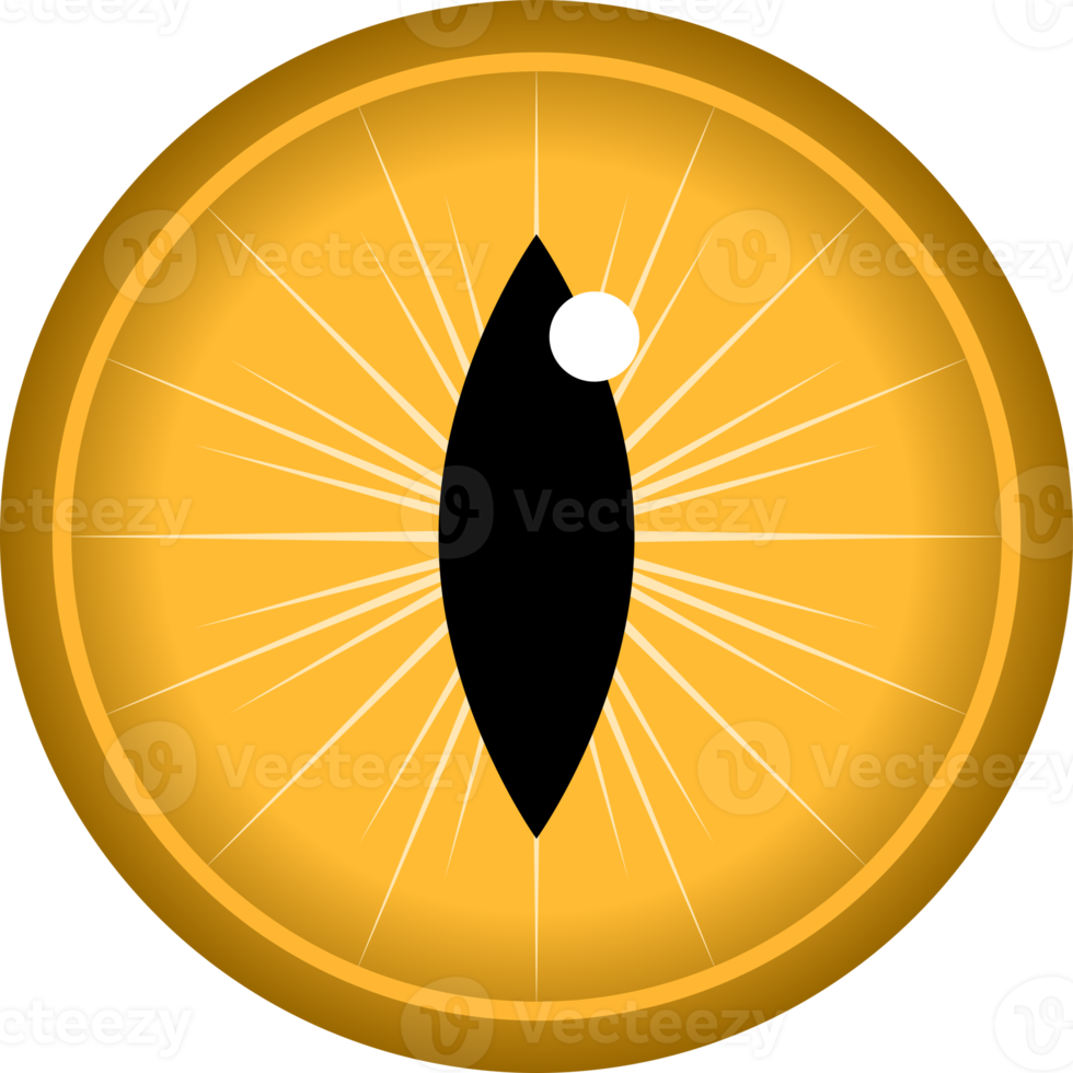 Yellow eye of dragon icon png