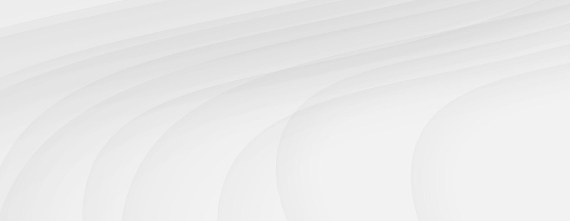 Soft white abstract curves minimalist background design bright texture pattern vector