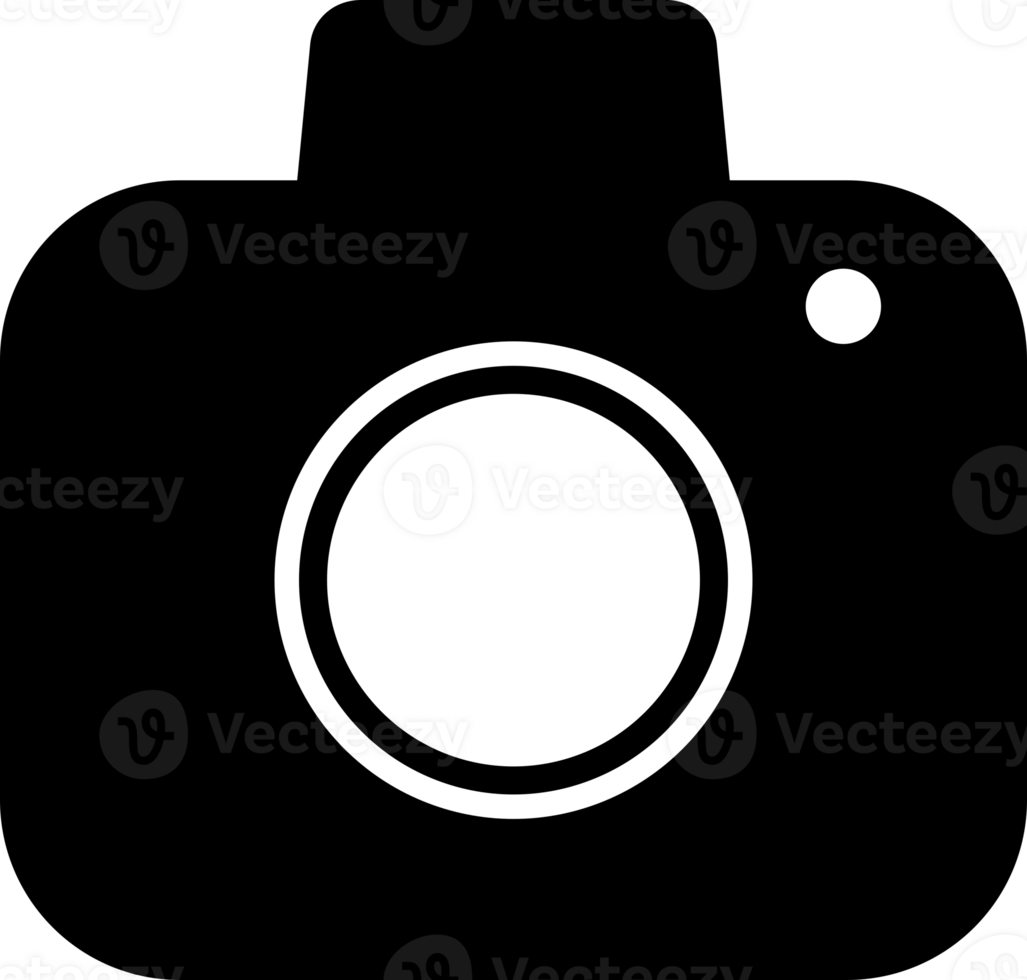 Black camera sign icon png