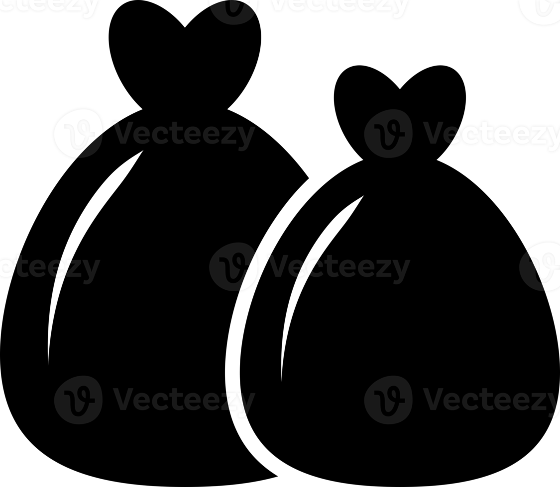Black garbage bag png